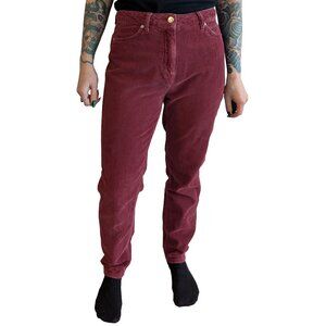 BDG by Urban Outfitters Straight Leg High-Rise Mom Corduroy Pants Maroon | 27